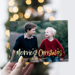 Gelukkig getekend Merriest Christmas Real Folie Ka Folie Feestdagenkaart<br><div class="desc">Viel de afstuderen in je leven in stijl! Ontworpen door: Berry Berry Sweet (www.berryberrysweet.com) Bezoek onze website voor moderne en stijlvolle uitnodigingen,  aankondigingen en persoonlijke cadeaus.</div>