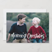 Gelukkig getekende vrolijkste kerstfoto kaart (Voorkant)