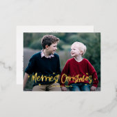 Gelukkig getrokken Merriest Christmas Folie Briefk Folie Feestdagen Briefkaart (Voorkant / Achterkant)