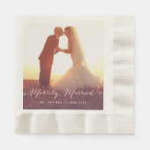 gelukkig getrouwd | Bruidspapier servetten (Voorkant)