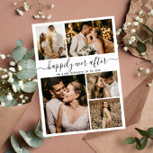 Gelukkig getrouwd foto bruiloft dankkaart bedankkaart