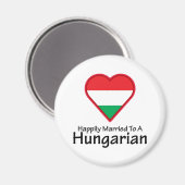 Gelukkig getrouwd Hongaars Magneet (Voorkant / Achterkant)