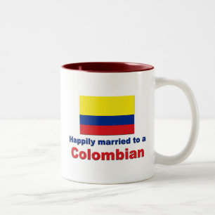 Gelukkig getrouwd met een Colombiaan Tweekleurige Koffiemok