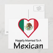 Gelukkig getrouwd Mexicaans Briefkaart (Voorkant / Achterkant)