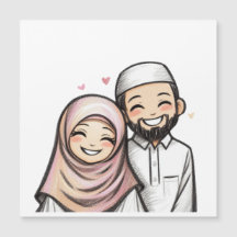 Gelukkig getrouwd moslimkoppel