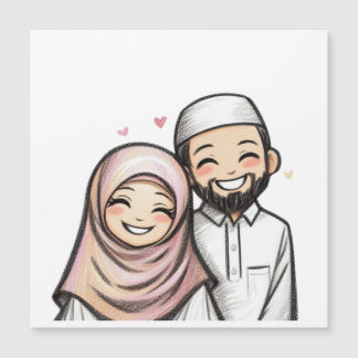 Gelukkig getrouwd moslimkoppel