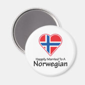 Gelukkig getrouwd Noors Magneet (Voorkant / Achterkant)