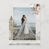 Gelukkig getrouwd pasgetrouwden kerst feestdagen f (Voorkant)