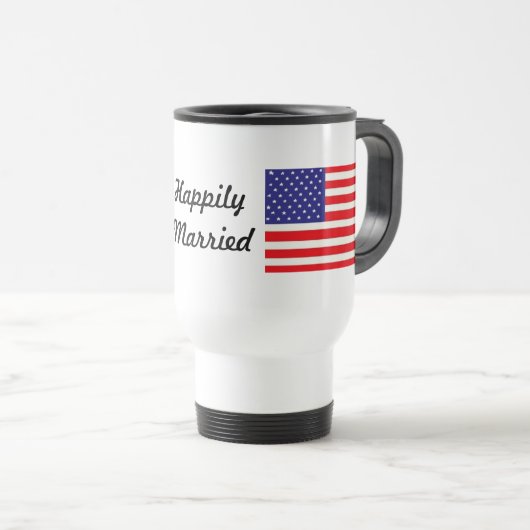 Gelukkig getrouwd reisbeker (Voorkant rechts)