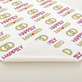 Gelukkig getrouwd sherpa deken