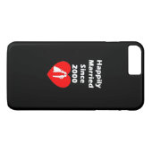 Gelukkig getrouwd sinds 2000 Case-Mate iPhone case (Achterkant (Horizontaal))