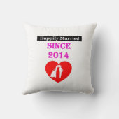Gelukkig getrouwd sinds 2014 kussen (Achterkant)