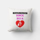 Gelukkig getrouwd sinds 2014 kussen (Voorkant)