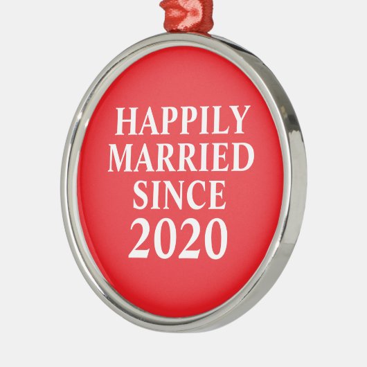 Gelukkig getrouwd sinds aangepaste koppels metalen ornament (Links)