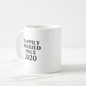 Gelukkig Getrouwd Sinds Custom Koppels Koffiemok (Voorkant links)