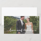 gelukkig getrouwd | Trouwbedankje Fotokaart Bedankkaart (Voorkant / Achterkant)