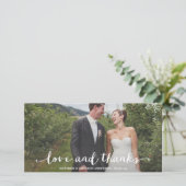 gelukkig getrouwd | Trouwbedankje Fotokaart Bedankkaart (Staand voorkant)