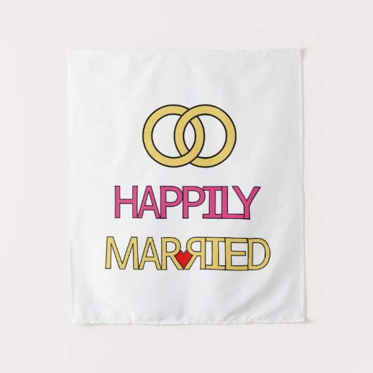 Gelukkig Getrouwd Wandkleed (Voorkant)