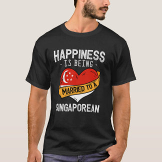 Gelukkig Getrouwd Zijn Met Een Singaporeese Vrouw  T-shirt
