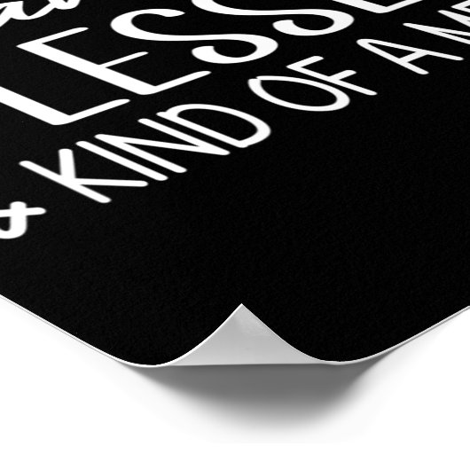 Gelukkig gezegend en soort van een rommelige grapp poster (Hoek)