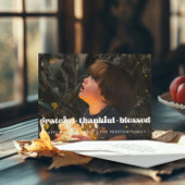 Gelukkig Gezegende familie van de Thanksgiving zon Feestdagenkaart