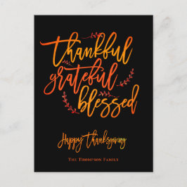 Gelukkig Gezegende Gelukkig Gezegende Gelukkig Tha Feestdagenkaart