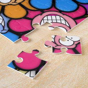 Gelukkig Gezicht Bloemen Schroefbal Afbeeldingen Legpuzzel