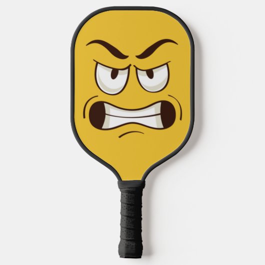 Gelukkig gezicht boos gezicht pickleball paddle (Achterkant)
