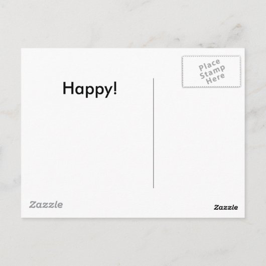 Gelukkig Gezicht Briefkaart (Achterkant)