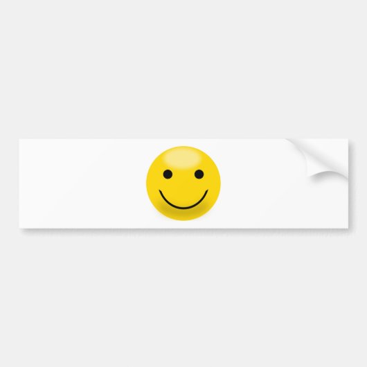 Gelukkig gezicht bumpersticker (Voorkant)