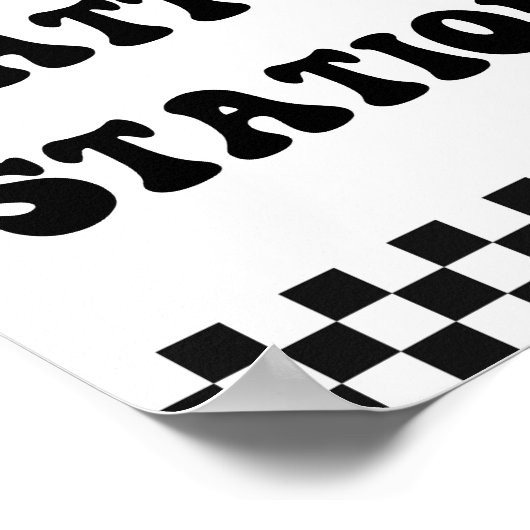 Gelukkig Gezicht Eén Gelukkige Kerel Tattoo Statio Poster (Hoek)