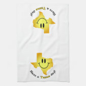 Gelukkig gezicht - een Texas Day! Theedoek (Verticaal)