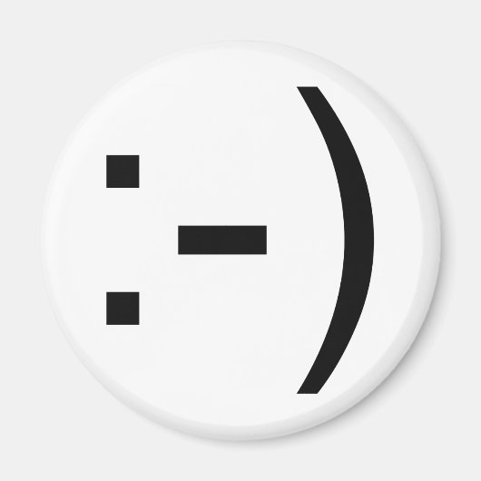 Gelukkig gezicht emoticon! magneet (Voorkant)