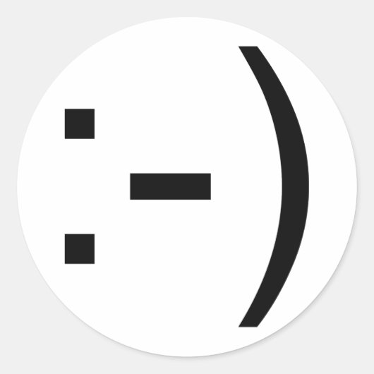 Gelukkig gezicht emoticon! ronde sticker (Voorkant)