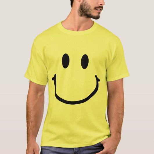 Gelukkig Gezicht Geel T-shirt (Voorkant)