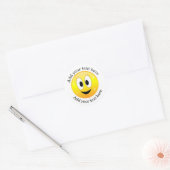 Gelukkig Gezicht Gepersonaliseerd Ronde Sticker (Envelop)
