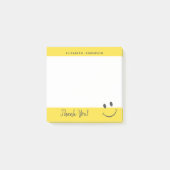 Gelukkig gezicht glimlachen Dank je personaliseren Post-it® Notes (Voorkant)