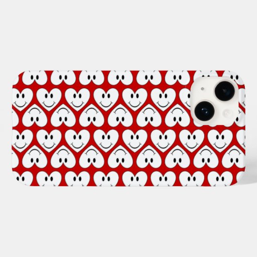 Gelukkig Gezicht Hart Case-Mate iPhone Case (Achterkant (horizontaal))