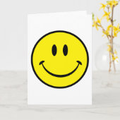 Gelukkig gezicht kaart (Gele Bloem)