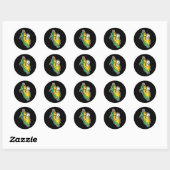 gelukkig gezicht maiskolf ronde sticker (Vel)