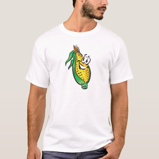 gelukkig gezicht maiskolf t-shirt (Voorkant)