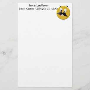Gelukkig gezicht met Mustache Briefpapier