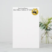 Gelukkig gezicht met Mustache Briefpapier (Staand voorkant)