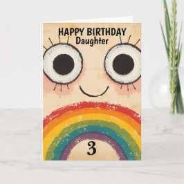 GELUKKIG GEZICHT REGENBOOG KAART