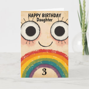 GELUKKIG GEZICHT REGENBOOG KAART