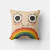 GELUKKIG GEZICHT REGENBOOG KUSSEN (Voorkant)