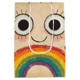 GELUKKIG GEZICHT REGENBOOG MEDIUM CADEAUZAKJE