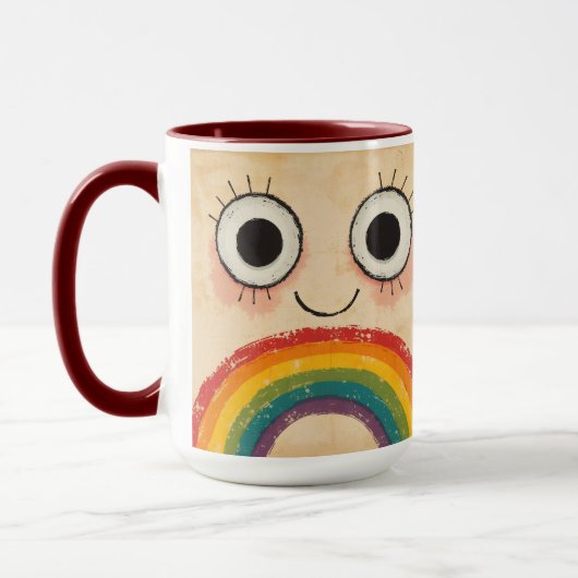 GELUKKIG GEZICHT REGENBOOG MOK (Links)