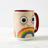 GELUKKIG GEZICHT REGENBOOG MOK (Voorkant rechts)
