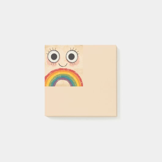 GELUKKIG GEZICHT REGENBOOG POST-IT® NOTES (Voorkant)